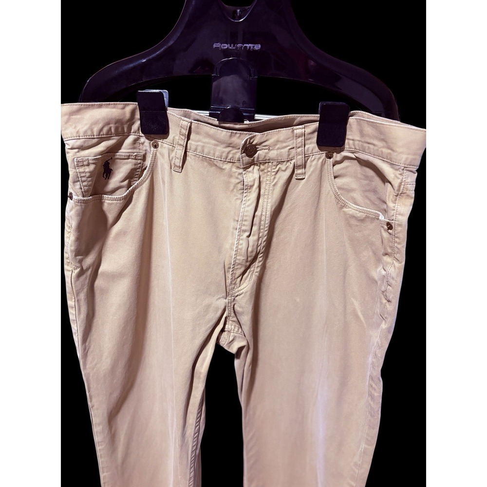 Polo Ralph Lauren Authentic Dungarees Pants Mens Straight Khakis Pony Logo 38x30 - Picture 3 of 16